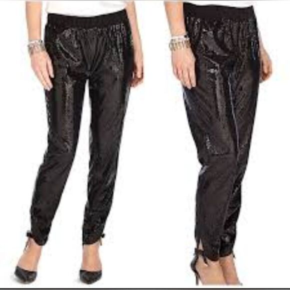 NWT WHITE House Black Market sequin pant size L - Picture 1 of 4